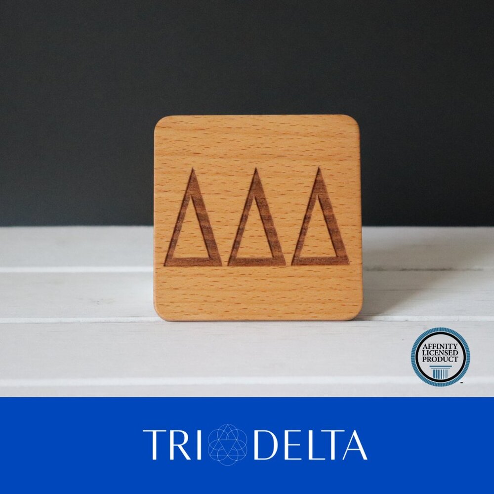 Delta Delta Delta Greek Letters (Set of 4 Coasters)